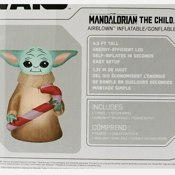 Disney Holiday Star Wars Baby Yoda 45 Ft Inflatable Chri Poshmark